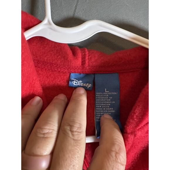 Disney Mickey Mouse Hoodie Womens Large Full Zip Fleece Jacket Embroidered - Picture 3 of 5